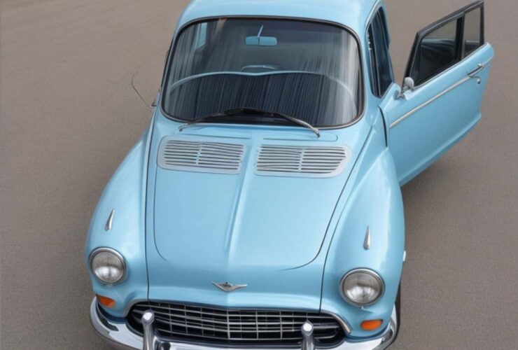 baby blue car