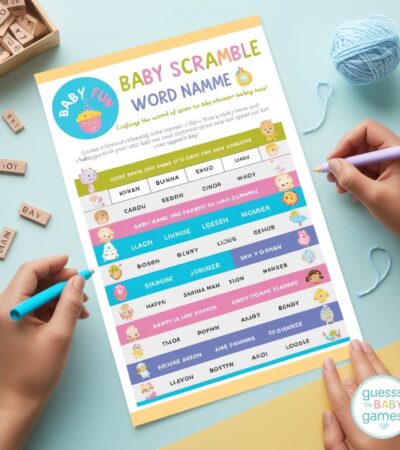 Baby Shower Word Scramble