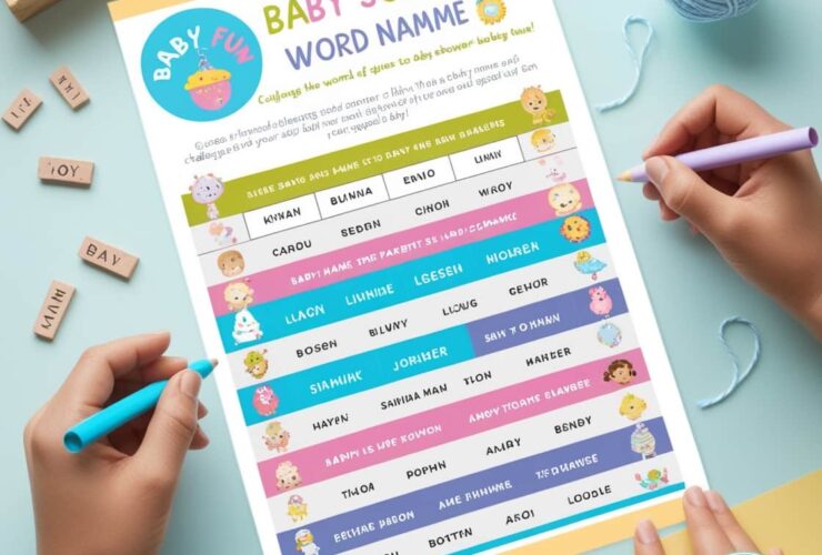 Baby Shower Word Scramble