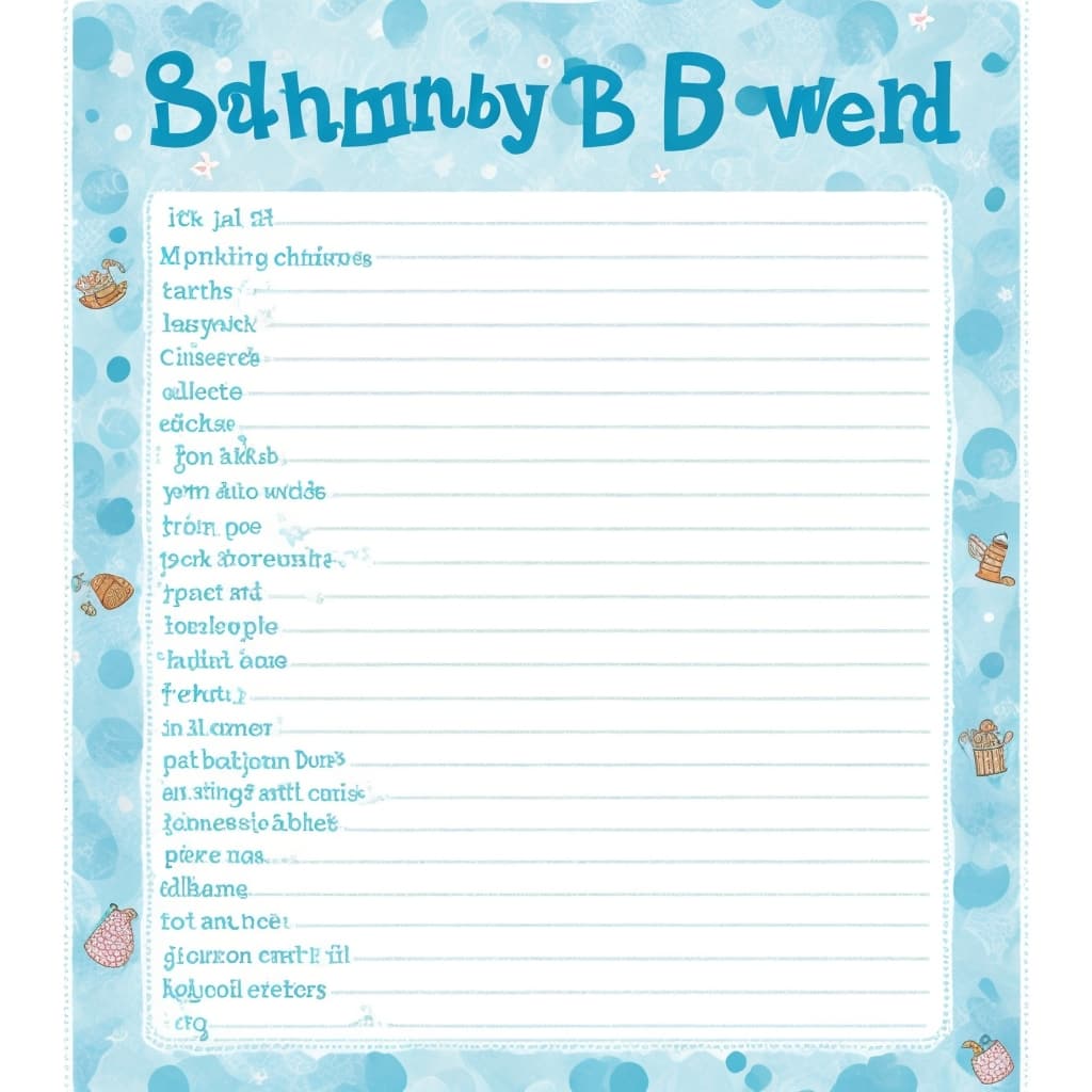 a Baby Shower Word Scramble